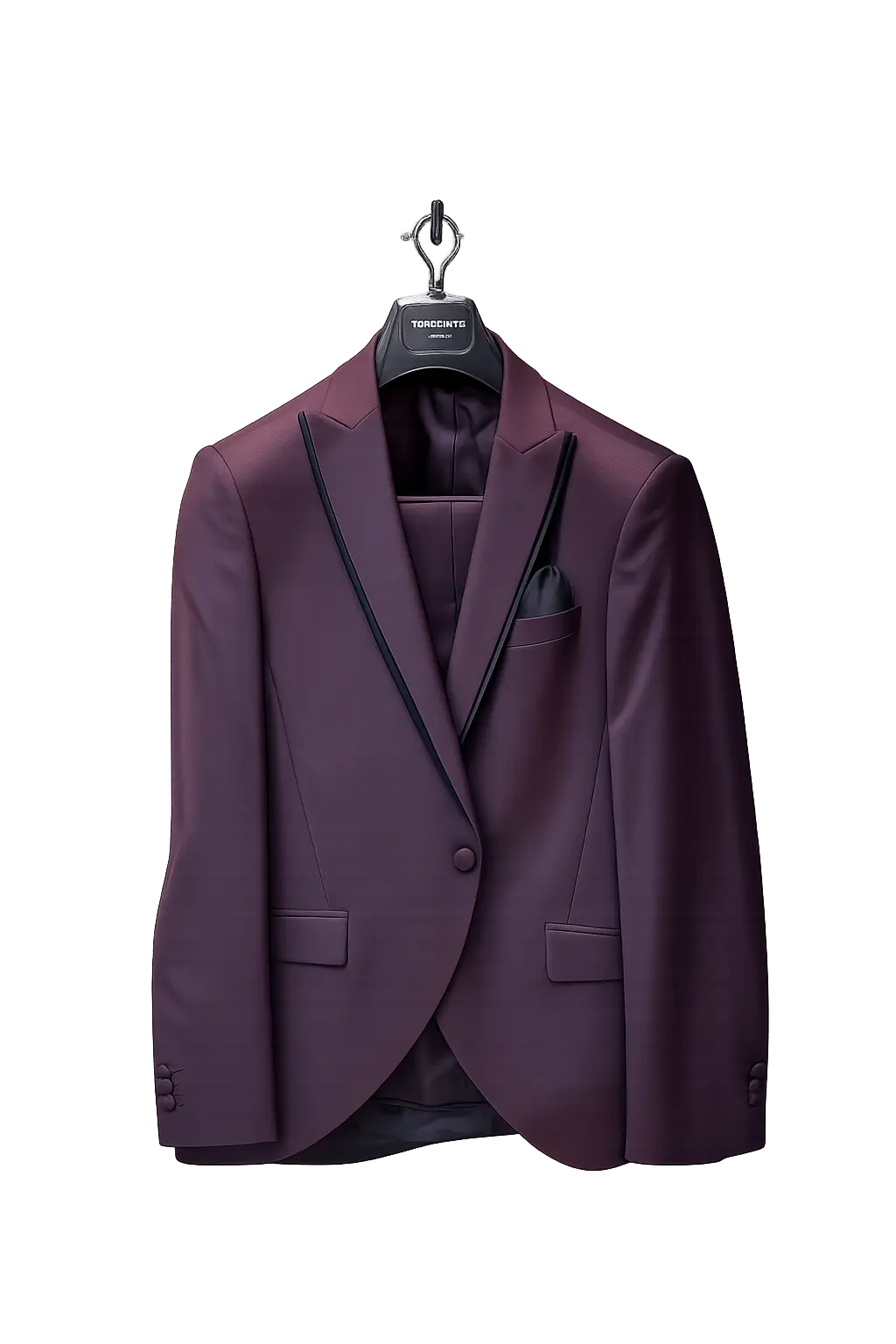 Costume Bordeaux Liseré Satin