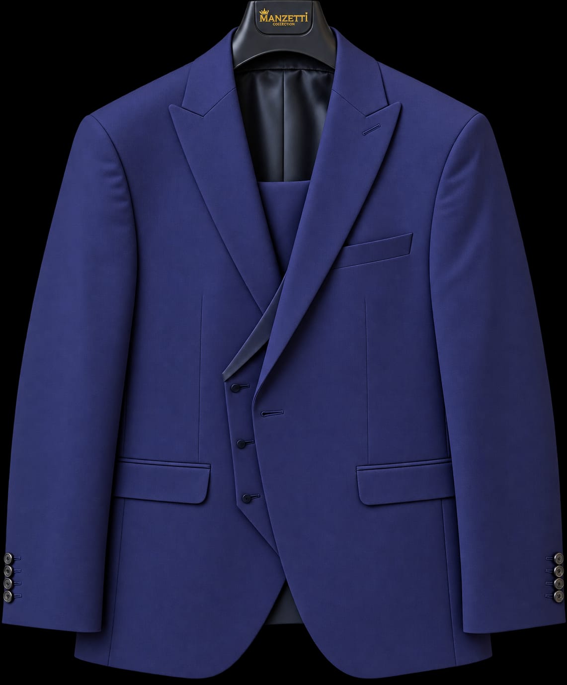 Costume Bleu Indigo 3 Pièces