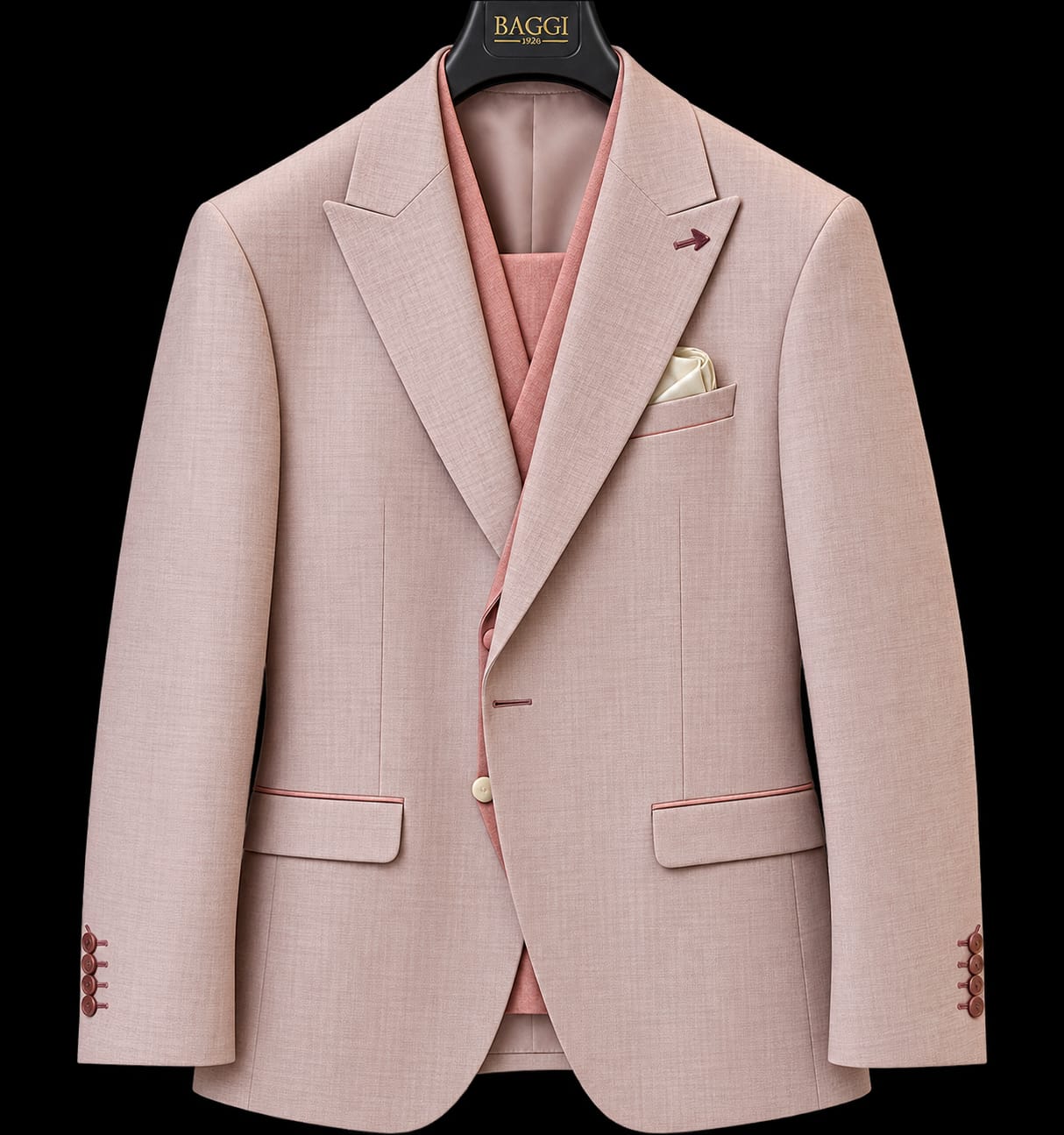 Costume Rose Poudré 3 Pièces