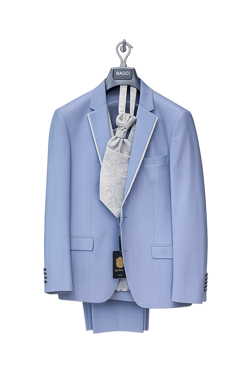 Costume Bleu Ciel & Lavallière