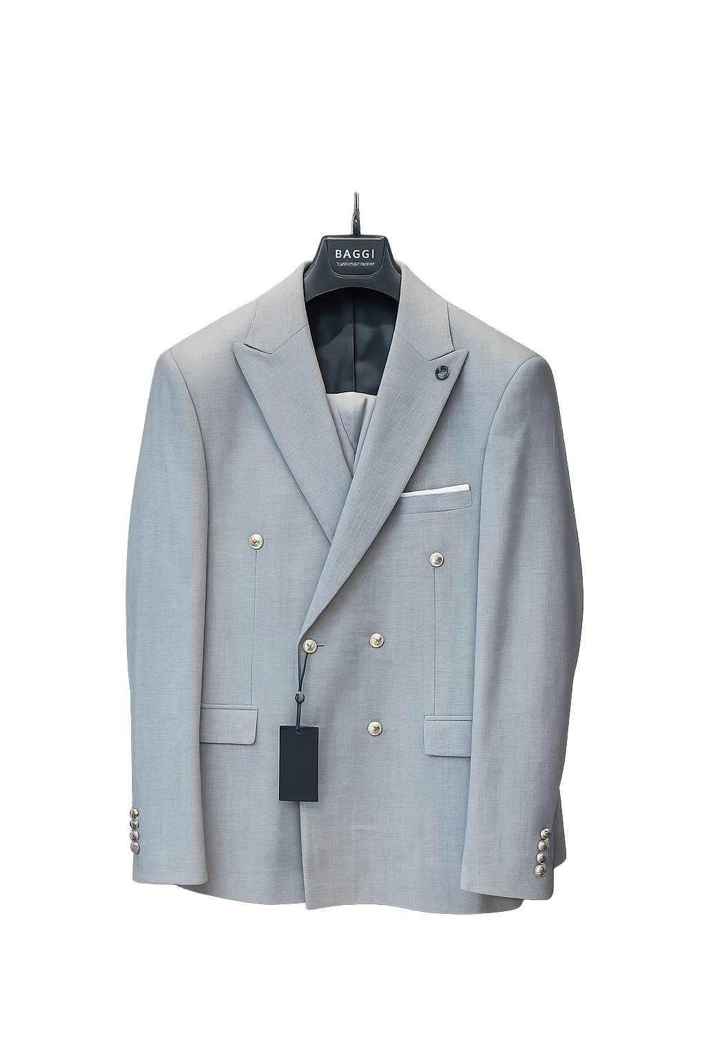 Costume Gris Clair Croisé